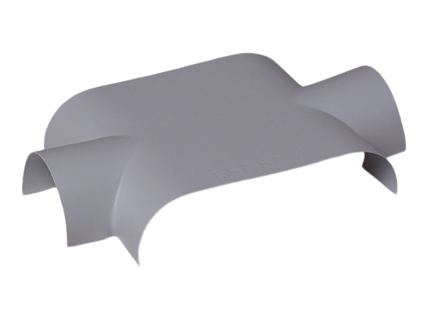 Danmat PVC T-stykke 45° 136/136 grå